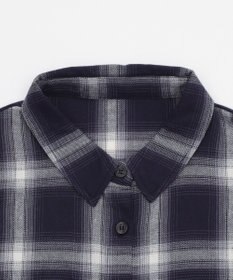 WEGO オープンショルダーチェックBIGシャツ