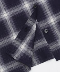 WEGO オープンショルダーチェックBIGシャツ