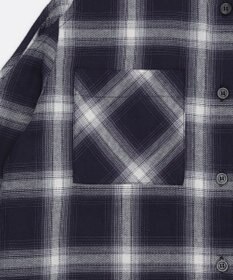 WEGO オープンショルダーチェックBIGシャツ