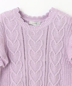 ANY KIDS ハート ケーブル ニット ベスト