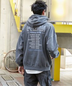 WEGO 【ユニセックス着用ITEM】ピグメントグラフィックプルパーカー