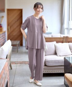 Tiaclasse 【洗える・接触冷感・紫外線ケア・サラごこち】ラウンドヘムチュニック