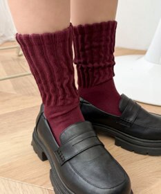 WEGO サポート付きボリューム無地リブソックス