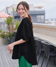 Tiaclasse 【洗える・接触冷感・紫外線ケア・サラごこち】ラウンドヘムチュニック