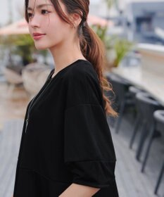 Tiaclasse 【洗える・接触冷感・紫外線ケア・サラごこち】ラウンドヘムチュニック