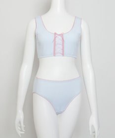 WEGO 【ハーフトップ＆ショーツセット】Liliane　Ciel　　レースアップリボン