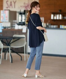 Tiaclasse 【洗える・接触冷感・紫外線ケア・サラごこち】ラウンドヘムチュニック