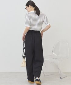 AMERICAN HOLIC ボーダーハーフスリーブニットプルオーバー