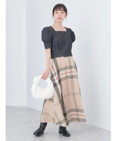earth music&ecology ＢＩＧチェックフレアスカート