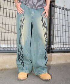 WEGO トライバルデニムパンツ