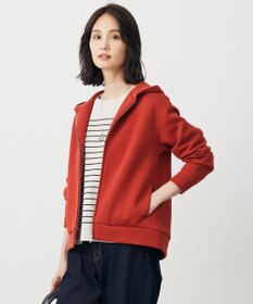 J.PRESS LADIES ダンボールジャージー ジップアップ パーカー