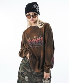 WEGO 【ユニセックス着用ITEM】フレイムグラフィックBIGT（LS）