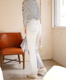 woadblue ハイライズデニムパンツ アイスブルー