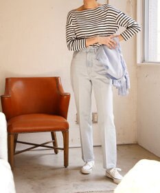 woadblue ハイライズデニムパンツ アイスブルー