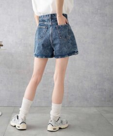 WEGO 台形デニムショートパンツ