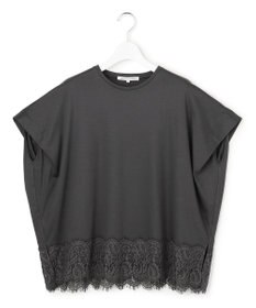 23区 【先行予約】コットンフォルムレースコンビ カットソー