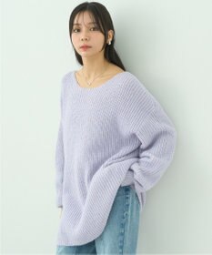 earth music&ecology カラーネップスパンコールニットチュニック