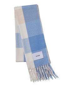 MOONBAT estaa とろーりマフラー クリーミーチェック／手洗い可