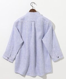 JOSEPH ABBOUD 【キングサイズ・麻100％・軽い・涼しい】 モイスチャーリネンバンドカラーシャツ