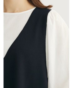 Green Parks ベスト風ドッキングニットプルオーバー