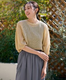 ANY 【洗濯機可/アンチピリング】アイレットメッシュニット