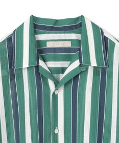 UNFILO MENS シアーメッシュプリント オープンカラーシャツ【ギフトにもおすすめ】