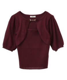 earth music&ecology ビット付きニットプルオーバー