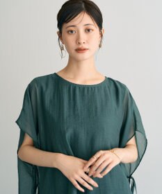 YECCA VECCA サイドリボンシアーレイヤードプルオーバー