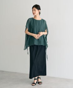 YECCA VECCA サイドリボンシアーレイヤードプルオーバー