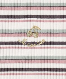 ANY KIDS 七分袖 テレコボーダー Tシャツ