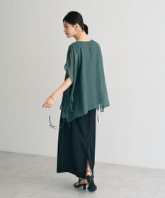 YECCA VECCA サイドリボンシアーレイヤードプルオーバー