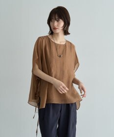 YECCA VECCA サイドリボンシアーレイヤードプルオーバー