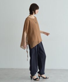 YECCA VECCA サイドリボンシアーレイヤードプルオーバー