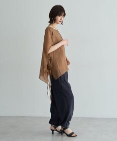 YECCA VECCA サイドリボンシアーレイヤードプルオーバー