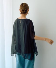 YECCA VECCA サイドリボンシアーレイヤードプルオーバー