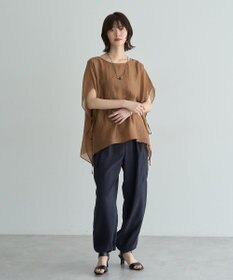 YECCA VECCA サイドリボンシアーレイヤードプルオーバー