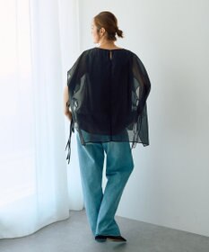 YECCA VECCA サイドリボンシアーレイヤードプルオーバー