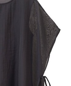 YECCA VECCA サイドリボンシアーレイヤードプルオーバー