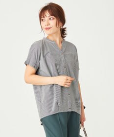 ANY SIS 【洗える】シルケットスキッパー ブラウス