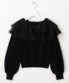 Feroux 【洗える】ラッフルコンビ ニット