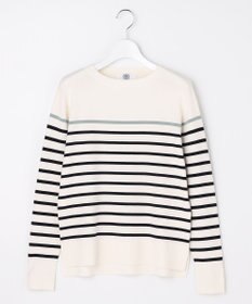 J.PRESS LADIES L Rayon Stretch Border ニット