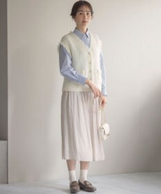 組曲 L 【WEB限定カラーあり】ギャザーライトデシン パンツ