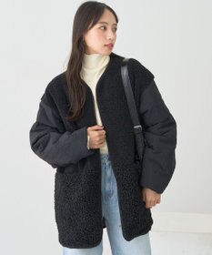 earth music&ecology ボアキルトミドルコート