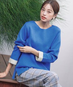 Tiaclasse 【洗える】ダブルフェイスニットトップス