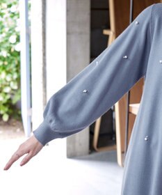Tiaclasse 【洗える】パール付きニットチュニック