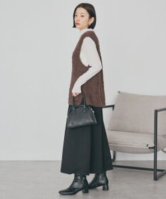 AMERICAN HOLIC 【選べる丈】ギャザーウールライクスカーチョ