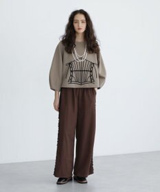 Green Parks ■ESCAR コルセットコード刺繍プルオーバー