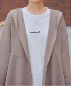 Tiaclasse L 【洗える】ポンチフードカーディガン