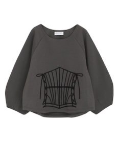 Green Parks ■ESCAR コルセットコード刺繍プルオーバー