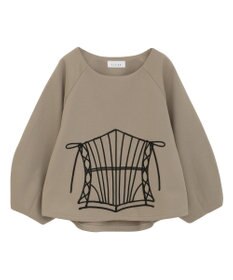 Green Parks ■ESCAR コルセットコード刺繍プルオーバー